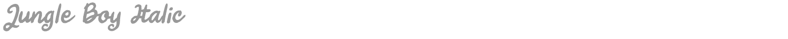 Jungle Boy font preview
